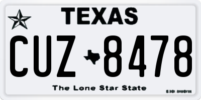 TX license plate CUZ8478