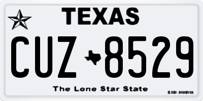 TX license plate CUZ8529