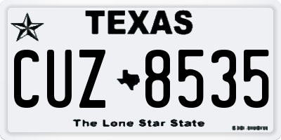 TX license plate CUZ8535
