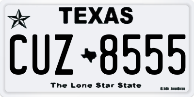 TX license plate CUZ8555