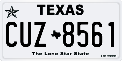 TX license plate CUZ8561