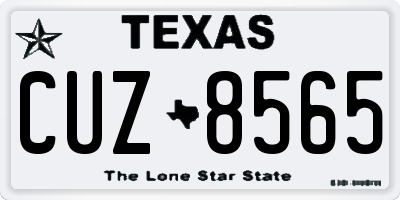 TX license plate CUZ8565