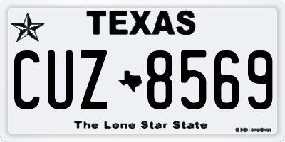 TX license plate CUZ8569
