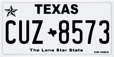TX license plate CUZ8573