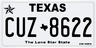 TX license plate CUZ8622
