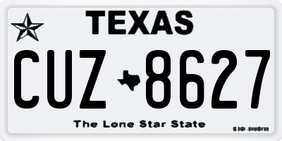 TX license plate CUZ8627