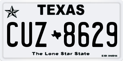 TX license plate CUZ8629