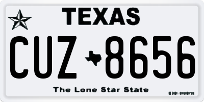 TX license plate CUZ8656