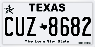 TX license plate CUZ8682