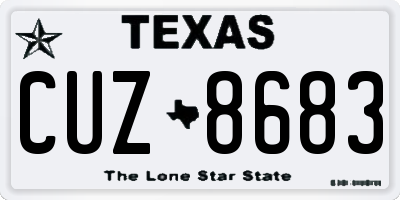 TX license plate CUZ8683