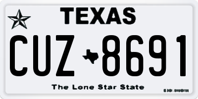 TX license plate CUZ8691