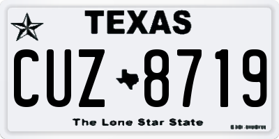 TX license plate CUZ8719