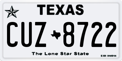 TX license plate CUZ8722