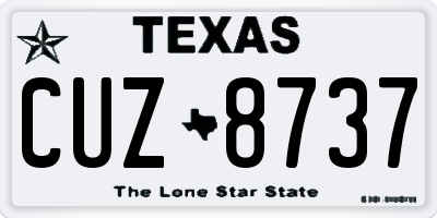 TX license plate CUZ8737