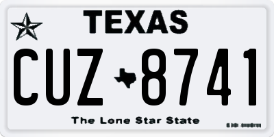 TX license plate CUZ8741