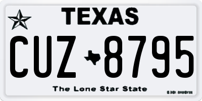 TX license plate CUZ8795