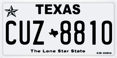 TX license plate CUZ8810