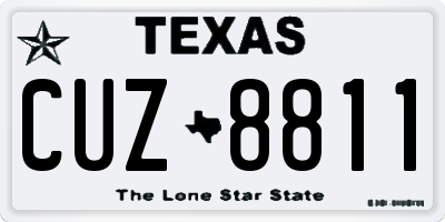 TX license plate CUZ8811