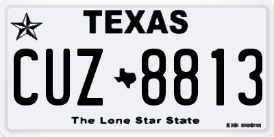 TX license plate CUZ8813