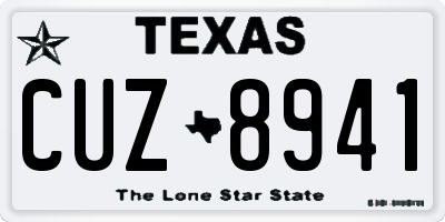 TX license plate CUZ8941