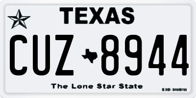 TX license plate CUZ8944