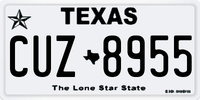 TX license plate CUZ8955
