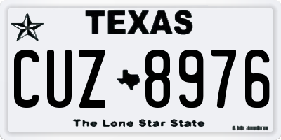 TX license plate CUZ8976