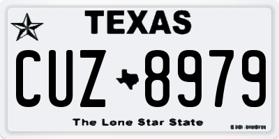TX license plate CUZ8979
