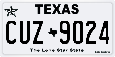 TX license plate CUZ9024