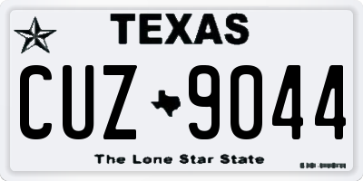 TX license plate CUZ9044