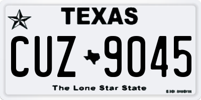 TX license plate CUZ9045