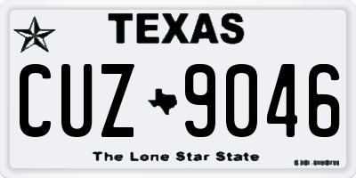 TX license plate CUZ9046