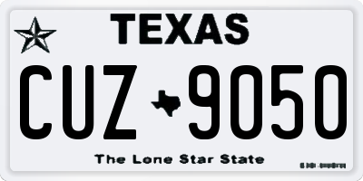 TX license plate CUZ9050