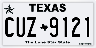 TX license plate CUZ9121