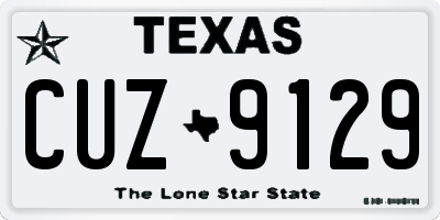 TX license plate CUZ9129