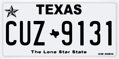 TX license plate CUZ9131