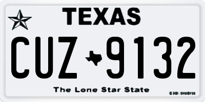 TX license plate CUZ9132