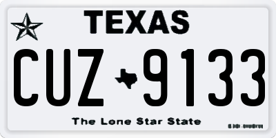 TX license plate CUZ9133