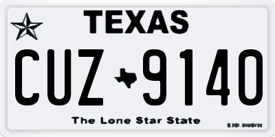 TX license plate CUZ9140