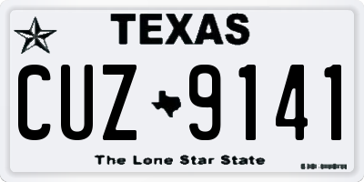 TX license plate CUZ9141