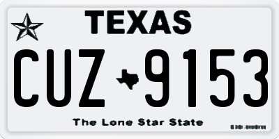 TX license plate CUZ9153