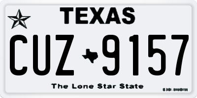 TX license plate CUZ9157