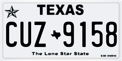 TX license plate CUZ9158