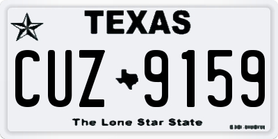 TX license plate CUZ9159