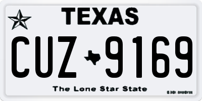TX license plate CUZ9169