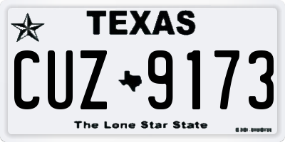 TX license plate CUZ9173