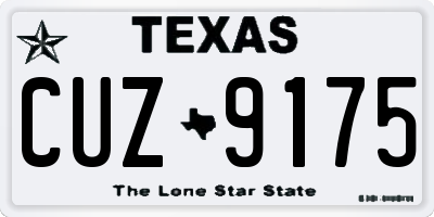 TX license plate CUZ9175