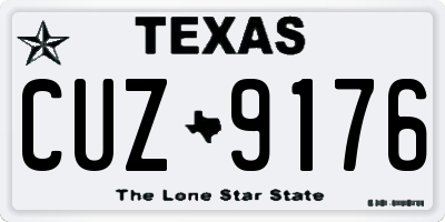 TX license plate CUZ9176