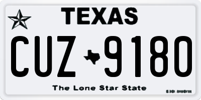 TX license plate CUZ9180