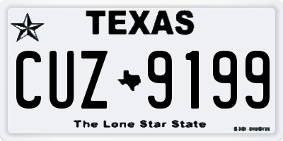 TX license plate CUZ9199